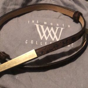Worth calf hair belt